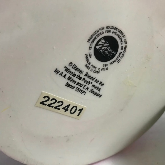 Vintage Houston Harvest Winnie the Pooh Glass Canister With Base and Lid RARE - Picture 12 of 12